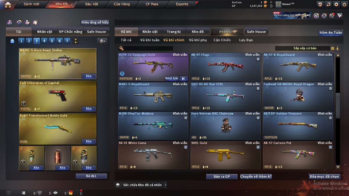 shop acc cf uy tin gia re